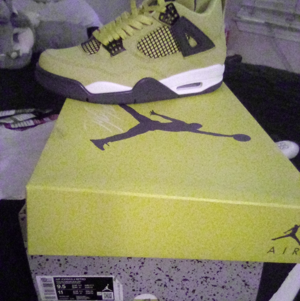 Jordan Kids Sneakers - Neon Green and Black